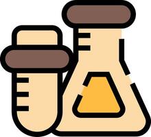 A laboratory flask and test tube vector
