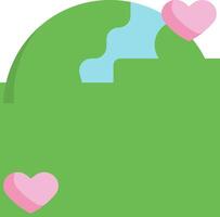 A green and pink heart shaped cloud with a stream of water vector