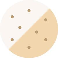 A white and tan biscuit with dots on it vector