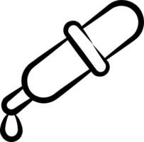 A syringe with a droplet on it vector