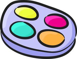 An illustration of a paint palette vector