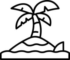 Tropical island coloring pages vector