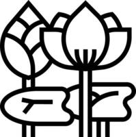 A black and white drawing of a lotus flower vector