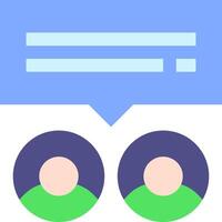 Two people are talking in a chat window vector