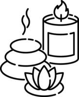 Spa and candle coloring pages vector