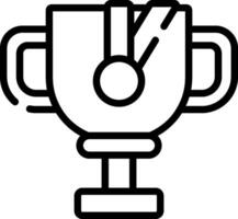 A trophy icon with a clock on top vector