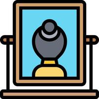 A painting of a man in a mirror vector