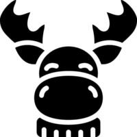 Moose head icon vector
