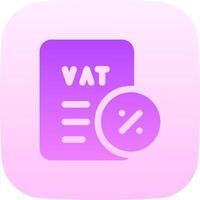 A purple and pink icon with a tax document vector