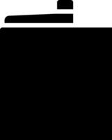 A black and white icon of a laptop vector