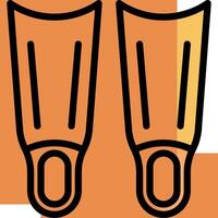Two pairs of boots on an orange background vector