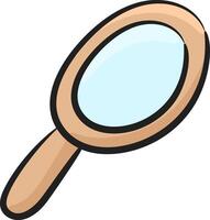 A magnifying glass on a white background vector