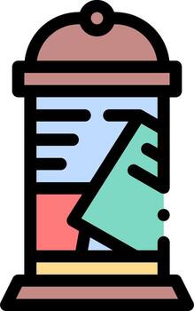 A jar with a paper in it and a sign on it vector