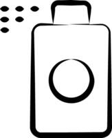 A black and white image of a can of soda vector
