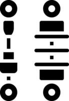 A black and white image of two different types of car parts vector