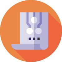 A flat icon of a computer with a button on it vector