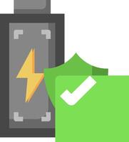 Battery icon with check mark vector