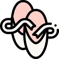 A pair of shoes with a ribbon around them vector