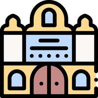 A building with two doors and a window vector