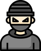 A man in a black hat and mask vector