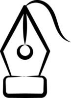 A pen and ink pen icon on a white background vector