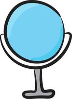 A blue globe on a stand with a white background vector