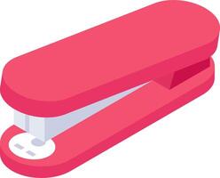 A red stapler on a white background vector