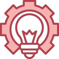 A light bulb in a gear wheel vector