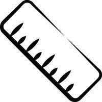 A ruler with a line of pencils on it vector