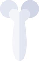 A white and blue image of a male reproductive organ vector