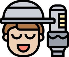 A man with a hat and a microphone vector
