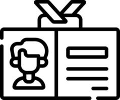 A black and white image of a person holding a passport vector