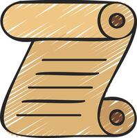 A scroll with a z written on it vector
