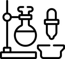 A black and white illustration of a laboratory vector