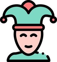 A jester icon with a hat on vector