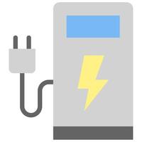 An electric charger with a lightning bolt on it vector