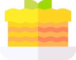 A cake with a green leaf on top vector