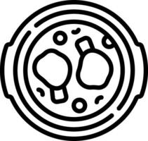 A pizza icon with two slices of pizza vector