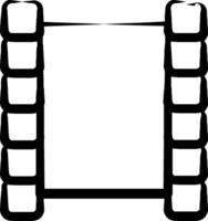 A black and white film strip with a white background vector