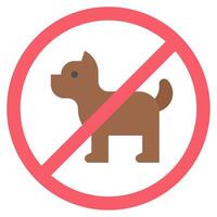 A no dog sign on a white background vector