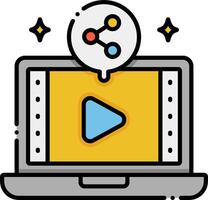 player icon with a play button vector