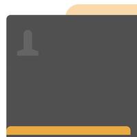 A folder with a yellow arrow pointing to it vector
