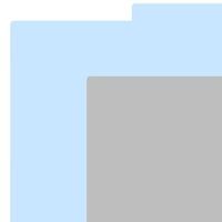 A blue square with a white border vector