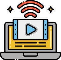 streaming illustration design vector