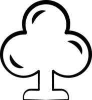 A black and white drawing of a tree with leaves vector