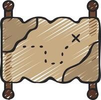 A map with a compass and a compass point on it vector