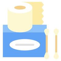 A box of toilet paper and two toothbrushes vector