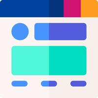 The icon for a colorful web page vector