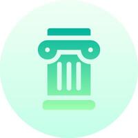 A green icon of a trash can vector