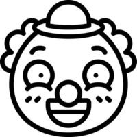 A cartoon clown face with a hat on vector